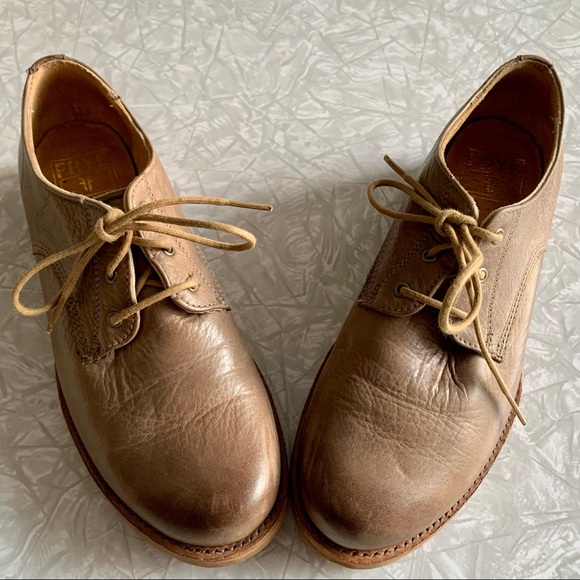 Discontinued/HTF! Frye Veronica Taupe Gray Oxford Shoes 8.5 - Picture 2 of 10